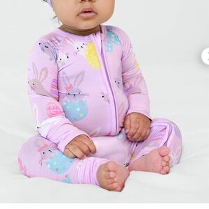 Little Sleepies Zippy in Light Purple with Bunny Print
